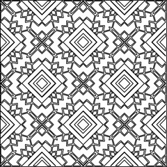 
Geometric pattern of lines.  Black and white pattern for web page, textures, card, poster, fabric, textile.