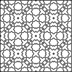 Fototapeta premium Geometric pattern of lines. Black and white pattern for web page, textures, card, poster, fabric, textile.