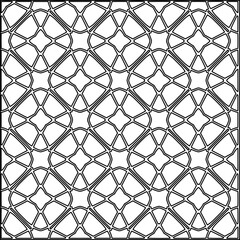 Fototapeta premium Geometric pattern of lines. Black and white pattern for web page, textures, card, poster, fabric, textile.