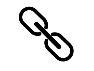 Link icon. Hyperlink chain symbol. Flat style vector illustration.