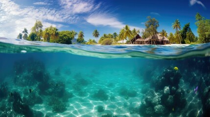 Fototapeta na wymiar Underwater photo of a tropical paradise