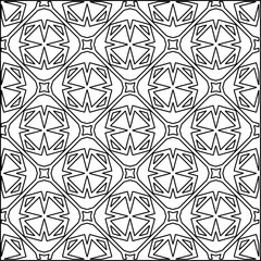 
Geometric pattern of lines.  Black and white pattern for web page, textures, card, poster, fabric, textile.