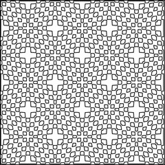 Geometric pattern of lines.  Black and white pattern for web page, textures, card, poster, fabric, textile.