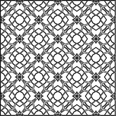 Fototapeta premium Geometric pattern of lines. Black and white pattern for web page, textures, card, poster, fabric, textile.