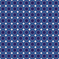 seamless pattern with circle with a blue background