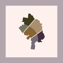 Toowoomba City Map Illustration Creative Logo