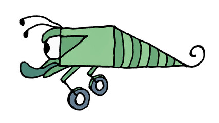 Robot insect sketchy drawing