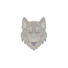 wolf head isolated on white