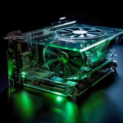 Futuristische Grafikkarte - generative ai
