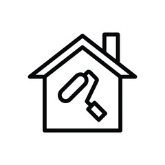 Home Repair Thin line icon - Real Estate - EDITABLE STROKE - EPS Vector