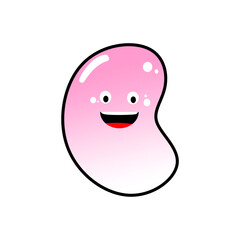 simple pink character illustration. simple pink cartoon illustration isolated background 