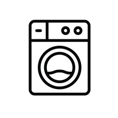 Washing Machine Thin line icon - Real Estate - EDITABLE STROKE - EPS Vector