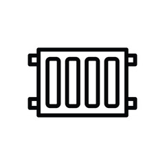 Radiator Thin line icon - Real Estate - EDITABLE STROKE - EPS Vector