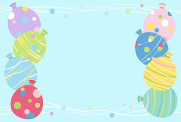 カラフルなヨーヨーの背景素材