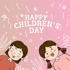 world children's day illustration vector cartoon