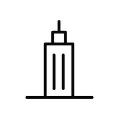 Office Building Thin line icon - Real Estate - EDITABLE STROKE - EPS Vector
