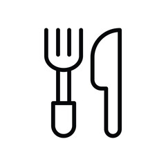 Restaurant Thin line icon - Real Estate - EDITABLE STROKE - EPS Vector
