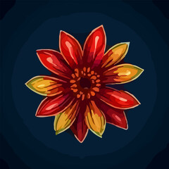 Decorative flower. Vector stock illustration eps10.