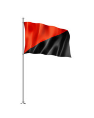 Anarchy flag isolated on white