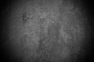 Old wall texture cement dark black gray background abstract grey color design are light with white gradient background.