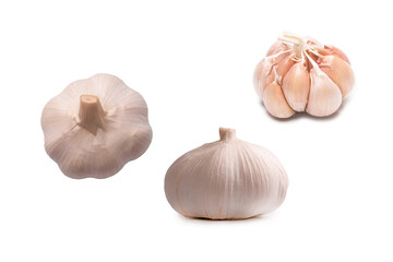 Garlic isolated on a white background.