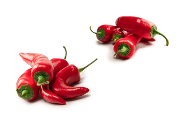 Red hot chili pepper isolated on a white background.