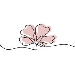 flower line art drawing vector