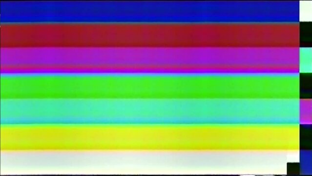 Vintage video VHS test pattern color bars, graphical film video background in vertical format
