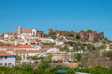 Fototapeta na wymiar View of Silves, a charming roman-arab-medieval village and the former capital of the Kingdom of the Algarve (1249–1910), Portugal.