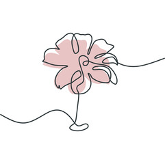 flower line art drawing vector