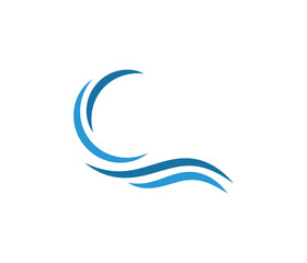 Water Wave symbol and icon Logo