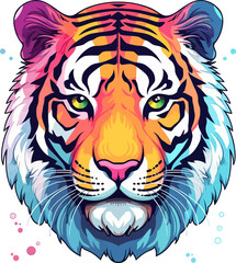 Lion colorful illustration isolated vector