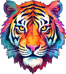 Lion colorful illustration isolated vector