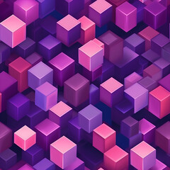 Pattern purple cubes 3d geometric