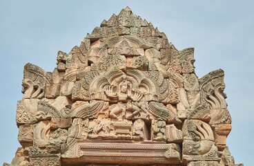 Fototapeta na wymiar The Khmer Temple of Phnom Rung, Built Atop a Volcano in Buriram Province, Thailand