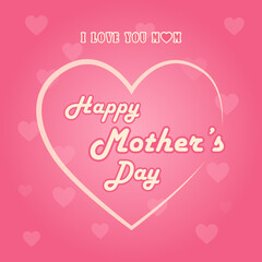 Fototapeta na wymiar Mother's day greeting card. Happy mother's day social post