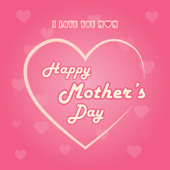 Mother's day greeting card. Happy mother's day social post