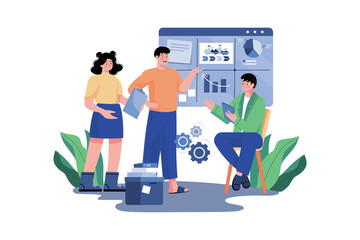 A marketing team launches a new advertising campaign.