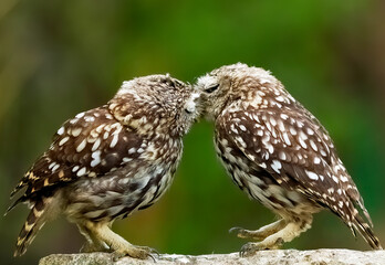 Little Owls Kissing