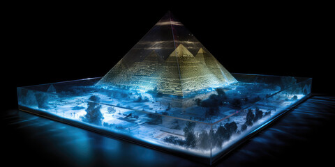 Holographic display of the pyramids 