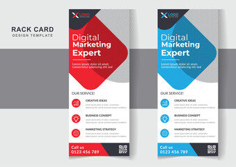 Corporate modern  rack card dl flyer editable template