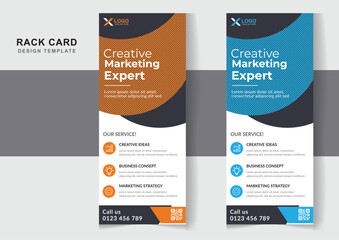 Creative and Modern business rack card or dl flyer editable templates
