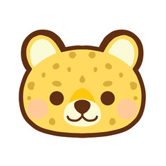 シンプルなヒョウの顔アップ