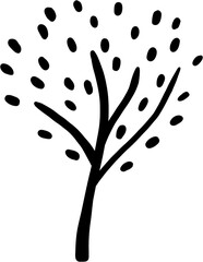 Fototapeta premium Doodle tree freehand drawing