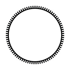 Fototapeta na wymiar Circle frame round border shape icon for decorative vintage doodle element for design in vector illustration
