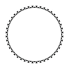 Circle frame round border shape icon for decorative vintage doodle element for design in vector illustration