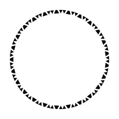 Circle frame round border shape icon for decorative vintage doodle element for design in vector illustration