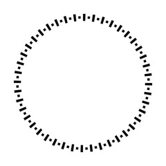 Circle frame round border shape icon for decorative vintage doodle element for design in vector illustration