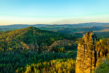 Kurze Abendwanderung zu den Schrammsteinen bei Bad Schandau - Sächsische Schweiz - Deutschland