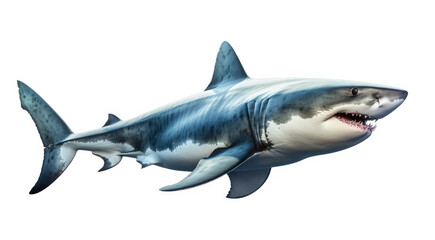 Photo of a Great Shark isolated on a white background